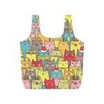 Cute Xmas Cats Full Print Recycle Bag (S)