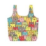 Cute Xmas Cats Full Print Recycle Bag (M)