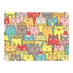 Cute Xmas Cats Double Sided Flano Blanket (Mini)