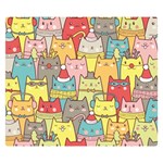 Cute Xmas Cats Double Sided Flano Blanket (Small)