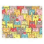 Cute Xmas Cats Double Sided Flano Blanket (Large)