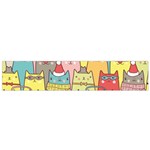 Cute Xmas Cats Small Flano Scarf