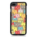 Cute Xmas Cats Apple iPhone 8 Seamless Case (Black)