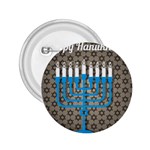 black happy Hanukkah 2.25  Button