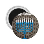 black happy Hanukkah 2.25  Magnet