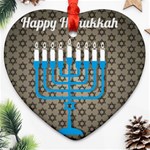 black happy Hanukkah Ornament (Heart)