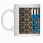 black happy Hanukkah White Mug