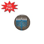 black happy Hanukkah 1  Mini Button (100 pack) 