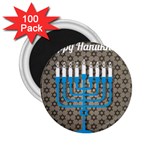 black happy Hanukkah 2.25  Magnet (100 pack) 