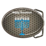 black happy Hanukkah Belt Buckle