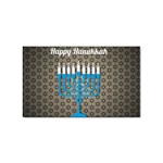 black happy Hanukkah Sticker (Rectangular)