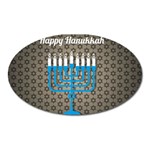 black happy Hanukkah Magnet (Oval)