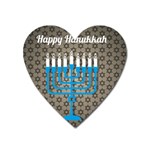 black happy Hanukkah Magnet (Heart)