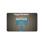 black happy Hanukkah Magnet (Name Card)