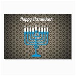 black happy Hanukkah Postcard 4  x 6 