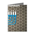 black happy Hanukkah Mini Greeting Card