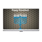 black happy Hanukkah Business Card Holder