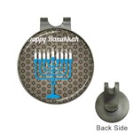 black happy Hanukkah Golf Ball Marker Hat Clip