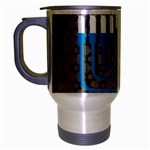 black happy Hanukkah Travel Mug (Silver Gray)