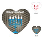 black happy Hanukkah Playing Cards (Heart)