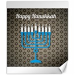 black happy Hanukkah Canvas 8  x 10 