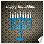 black happy Hanukkah Canvas 12  x 12 