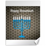 black happy Hanukkah Canvas 12  x 16 