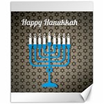 black happy Hanukkah Canvas 16  x 20 