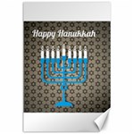 black happy Hanukkah Canvas 24  x 36 