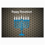 black happy Hanukkah Large Glasses Cloth