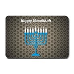 black happy Hanukkah Small Doormat