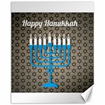 black happy Hanukkah Canvas 11  x 14 