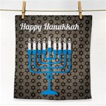 black happy Hanukkah Face Towel