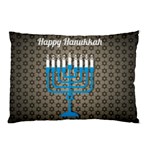 black happy Hanukkah Pillow Case