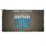 black happy Hanukkah Pencil Case