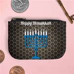 black happy Hanukkah Mini Coin Purse