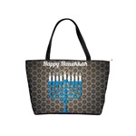 black happy Hanukkah Classic Shoulder Handbag