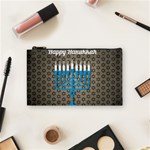 black happy Hanukkah Cosmetic Bag (Small)