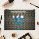 black happy Hanukkah Cosmetic Bag (Large)