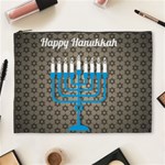 black happy Hanukkah Cosmetic Bag (XL)