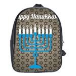 black happy Hanukkah School Bag (Large)