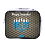 black happy Hanukkah Mini Toiletries Bag (One Side)