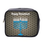 black happy Hanukkah Mini Toiletries Bag (Two Sides)