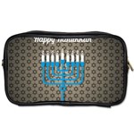 black happy Hanukkah Toiletries Bag (Two Sides)