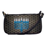 black happy Hanukkah Shoulder Clutch Bag