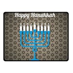 black happy Hanukkah Fleece Blanket (Small)