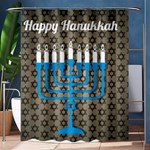 black happy Hanukkah Shower Curtain 60  x 72  (Medium)