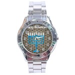 black happy Hanukkah Stainless Steel Analogue Watch