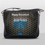 black happy Hanukkah Messenger Bag