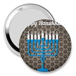 black happy Hanukkah 3  Handbag Mirror